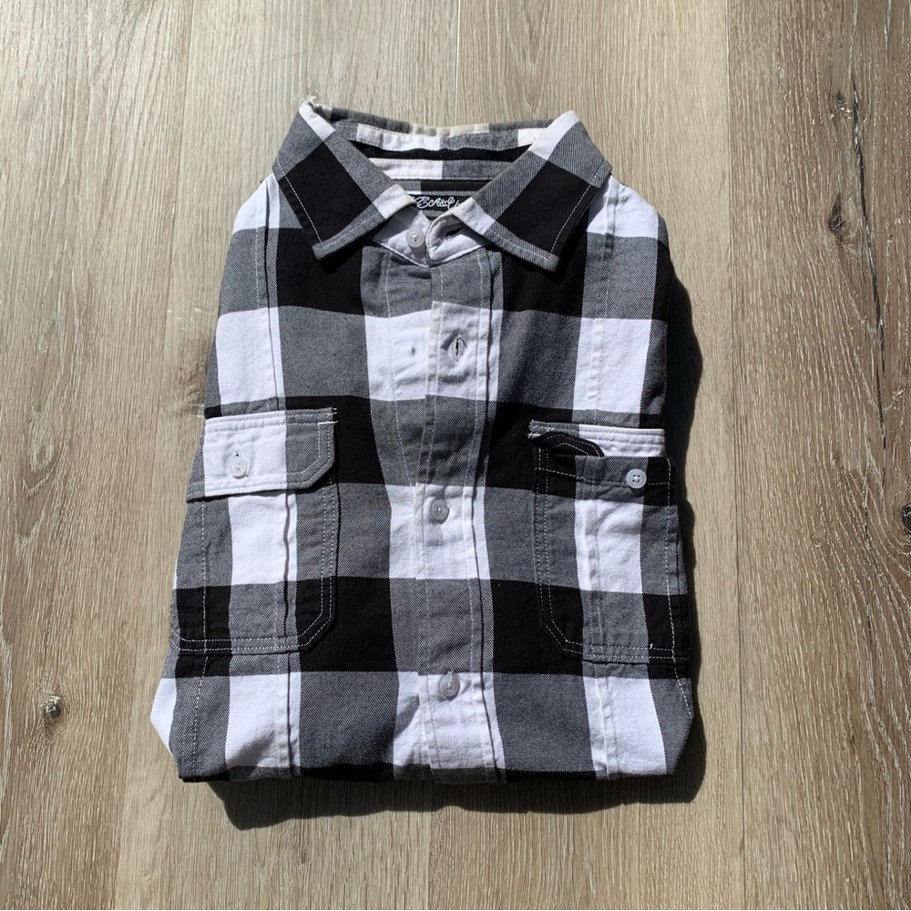 Ecko Unlimited Black and White Plaid Men's Shirt